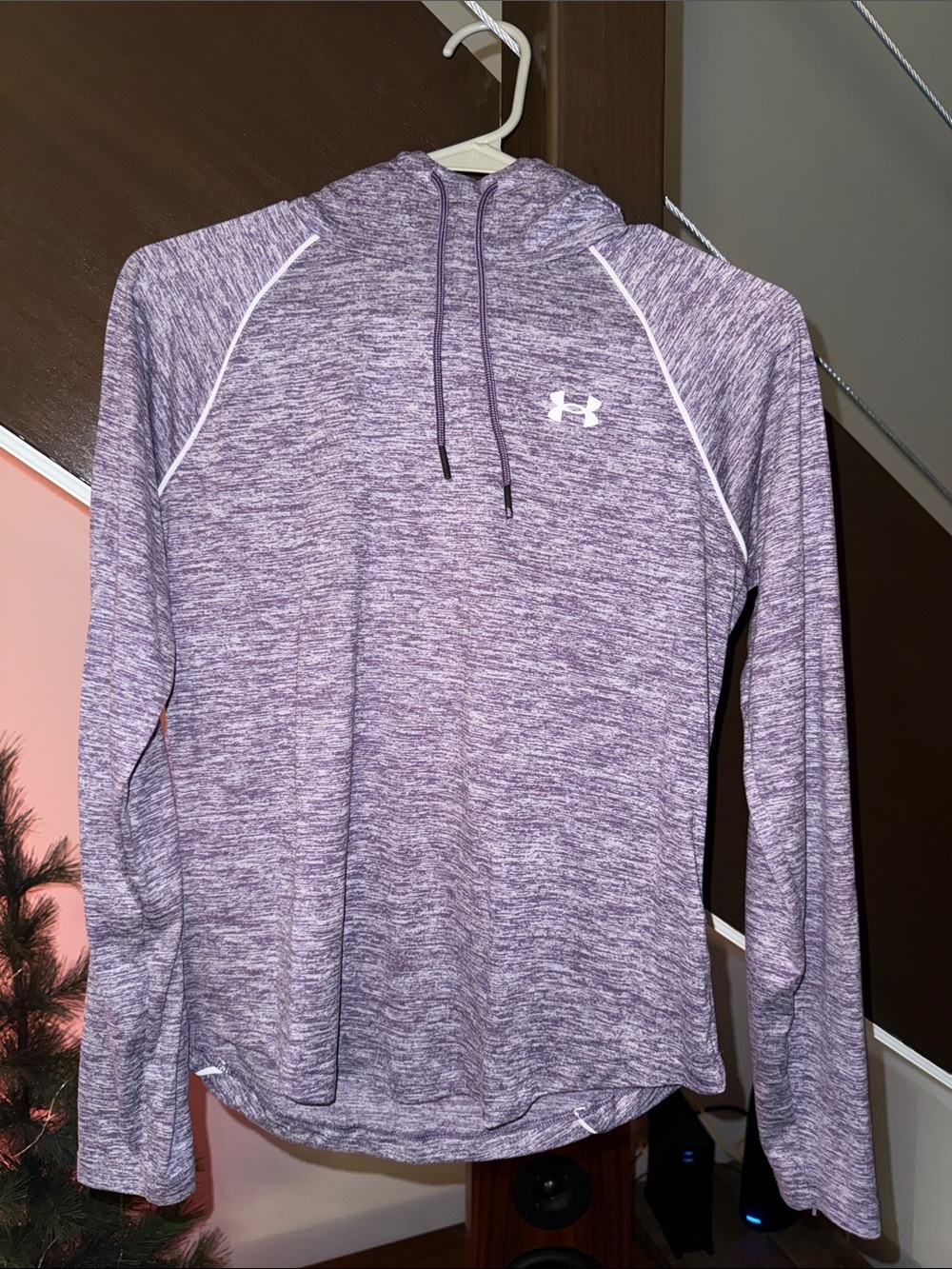 Under Armour Purple Heathered Hooded Pullover